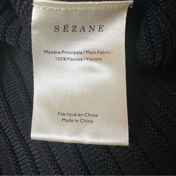 Sezane Ernestine Blouse Tops Black Bow Oversized Size XS - Picture 9 of 9